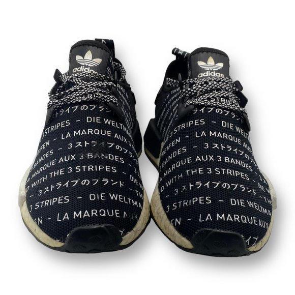 Adidas S76519 Boost NMD R1 Blackout Lace-up Running Sneakers Size 8.5 Men's - Picture 3 of 8